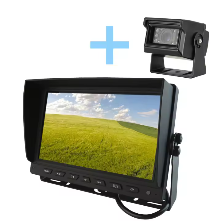 Set de cámara marcha atrás y monitor AHD 9" + cámara 1080P para aparcamiento visión trasera Yatek - 1