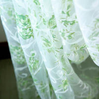 Cortinas Transparentes De Voile Con Estampado De Flores Para Cocina Sala De Estar Dormitorio Tratamiento De Ventana Decoración Del Hogar Translúcidas Y Ligeras Para Ambiente Moderno - details 11