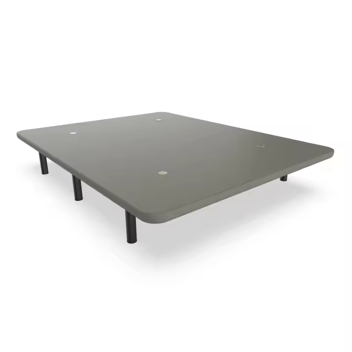 Nalui Base Tapizada  Gris de Acero con patas de Altura 25cm y 5 Barras Transversales, Tejido 3D | Fabricado en España - 1