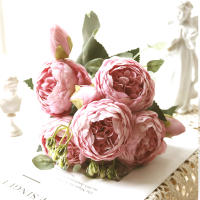 1 Rama De Púas De Seda En Blanco Para Decoración De Hogar Accesorios De Boda Fiesta DIY Pompones Rosas Artificiales Plantas Falsas Para Scrapbook - details 7