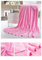 Manta De Verano Para Cama Suave Y Cálida De Algodón 100% Tamaño Single/Doble Sólido Jacquard Manta De Camas Toalla De Algodón - details 1