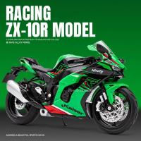 Modelo De Motocicleta Ninja ZX-10R a Escala 1:12 En Metal Con Sonido Luz Y Absorción De Choque Vehículo De Racing Para Niños - details 0