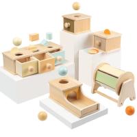 Juguetes Montessori Para Bebés Madera Caja De Monedas Con Cajón Juego De Aprendizaje Educativo Temprano Para Preescolar Ayuda En La Enseñanza De Los Niños - details 0