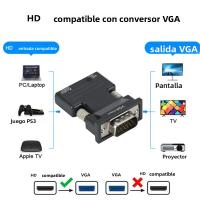 Convertidor De Video HDMI a VGA Hombre a Mujer 1080P Con Adaptador De Audio 3.5mm Salida De Señal Soporte Cable De Audio - details 2