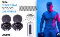 UNYCOS Maletín de Pesas con Barra de Conexión y Discos 15-50 kg de Hierro con E-BOOK de Ejercicios - details 1