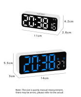 Reloj De Alarma Digital Con Control De Voz Multi-function LED Temp Date Display 12/24H Positivo/Contador Reloj De Mesa Decoración Para Habitación - details 9