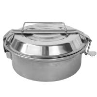Fiambrera con 2 Platos Acero inoxidable Porta alimentos, Cocinar o Calentar Comida al fuego Para Camping trabajo Pesca Viaje - Maxia Martket - details 0