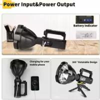 Linterna LED de alta potencia, linterna de pesca impermeable, recargable por USB, potente reflector, lámpara de Camping - details 1