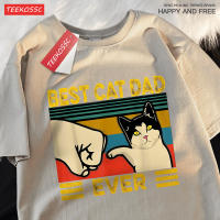 Mejor Papá Gato Camiseta De Algodón Transpirable Para Hombre Y Mujer Estilo Minimalista Normcore Camisetas De Verano Para Parejas - details 16
