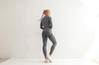Conjunto De Yoga Para Mujer Ropa Deportiva De Gimnasio Con Top De Manga Larga Y Leggings De Cintura Alta Fitness Sports - details 20