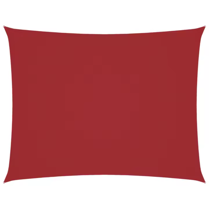 Toldo de Vela de lona rectangular Oxford Rojo 3x4m - 1