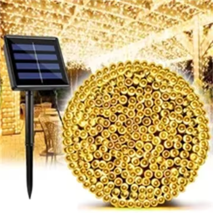 Luces Solares Para Exteriores Impermeables De Guirnalda De Hadas 20 50 100 200 LEDs Decoración Para Bodas Cumpleaños Fiestas - 1