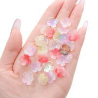10Pcs Perlas De Vidrio De 12mm Con Diseño De Flor De Cuatro Pétalos Únicas Para Creación Manual De Joyería Accesorios Para Pulseras Y Pendientes - details 2