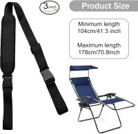 Paquete de 3 Correos para Silla de Playa, Correos ajustables para Transporte de artículos, Correos universales para - details 0