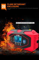 Cargador De Batería De Coche Automático 12V 6A 24V 3A Reparación De Poder Pulso Para Baterías Gel AGM Litio LiFePo4 Plomo Ácido - details 29
