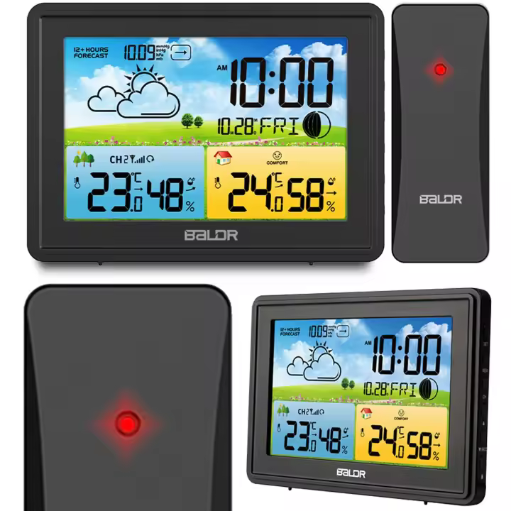Estación meteorológica con pantalla BD-908 negra - 1