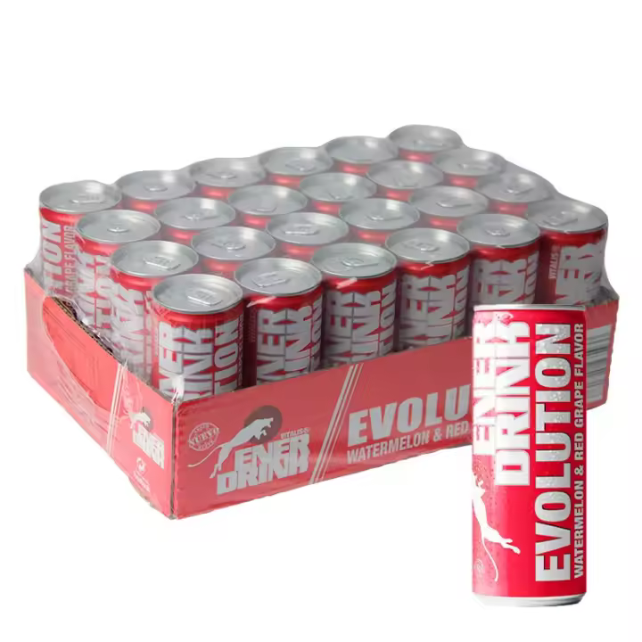Enerdrink evolution bebida energetica Energy sabor sandia uva watermelon red grape 250ml caja 24u sabor top mezcla - 1