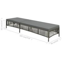 vidaXL Tumbona con cojín de ratán sintético Sillas de Exterior Ideal para jardín, playa, piscina, terraza Tumbona Piscina Tumbonas Playa Tumbonas Jardín Exterior - details 5
