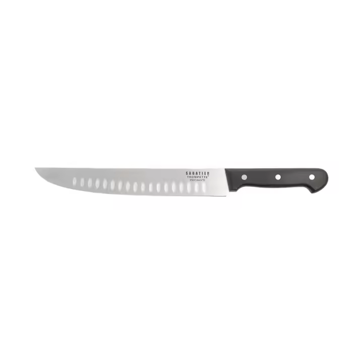 SABATIER UNIVERSAL Cuchillo Carnicero Perforado 22CM Acero Mate Asas o mango baquelita soft touch Acero Mov - 1