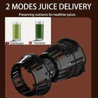 Exprimidor lento, exprimidor en frío, base antideslizante, extraíble, pulsador, 1 litro de capacidad, vaso de PP alimentario, alimentación 220V-240V, cuerpo de plástico, apto para frutas y verduras - details 4