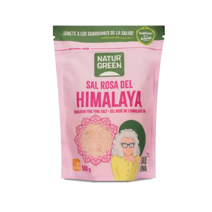 Sal Rosa del Himalaya Fina, 100% Natural 500g - NaturGreen - 1