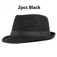 SombreroFedora Para Hombres Y Mujeres Negro Estilo Jazz De Primavera Verano Sombreros De Bolso Decorativos Para Bodas Y Fiestas Material Polyester - details 0