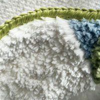 Alfombra De Estilo Moss Verde Lujo Irregular Alfombra De Escenario Nórdico Para Cama Alfombra De Área Fluffy Abstract Art Mat - details 2