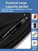 Pantalones Casuales Para Hombre De Seda Helada Estilo Deportivo Delgado Rápido Secado Pierna Recta Ancha Pantalones Largos Para Verano - details 8