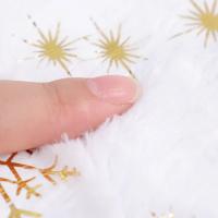 Alfombra De Árbol Navideño De 40 Cm De Peluche Blanca Con Lentejuelas Tapete Pequeño Para Decoración De Hogar Y Fiestas - details 2