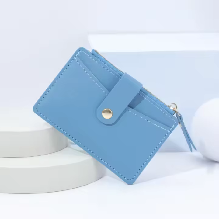 Nueva Monedero Multicartas Diseño Niche Caramelo Colorido Pequeño Y Fresco Para Mujer Material PU Cierre Zipper - 1