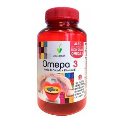 OMEPA 3. 90 CAPSULAS.NOVADIET. SUPLEMENTO ALIMENTICIO CON OMEGA-3 Y VITAMINA E - 1