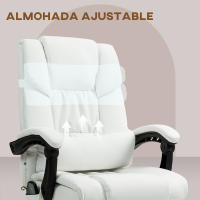 Vinsetto Silla de Oficina con Masaje de 6 Puntos Silla de Escritorio Giratoria con Respaldo Alto Reclinable Altura Ajustable Reposapiés y Mando a Distancia - details 3