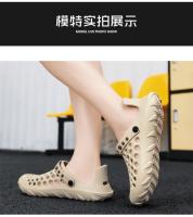 Zapatillas De Verano Para Hombre Clogs EVA Sandalias Planas Transpirables Con Agujeros Para Playa Hogar Descanso Slides - details 11