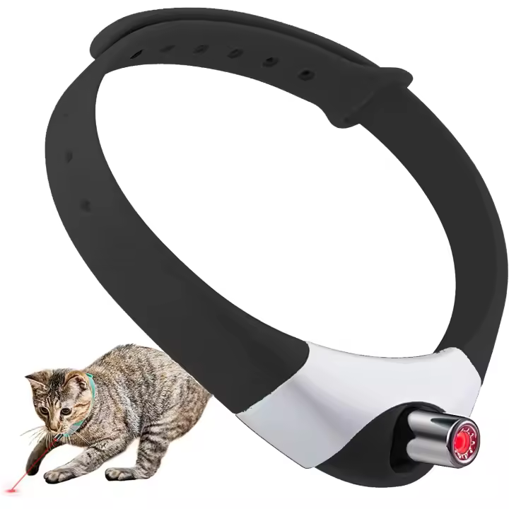ATUBAN Electric Smart Amusing Collar for Kitten, Wearable Automatic Cat Toys,USB Rechargeable Cat Laser Collar Interactive Toy - 1