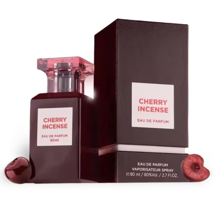 Fragrance World Cherry Incense Eau de Parfum Unisex 80 Ml - Fragancia Lujosa con Pera de Cerezas y Notas Ahumadas - 1