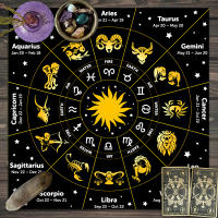 Mantel De Taro Con Doce Constelaciones Y Cielo Estrellado 1pc Decoración De Juego De Tarot Estilo Moderno Poliéster 100% - details 5