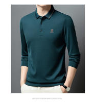Camisa Polo De Larga Manga Para Hombre Marca De Lujo Algodón De Seda Con Estampado De Letras Casual Negocios Primavera Otoño - details 28