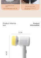 Cepillo De Limpieza Eléctrico Multifuncional Para Cocina Y Baño - Escobilla De Potencia Sin Cable Para Platos Ollas Y Sartenes - details 13