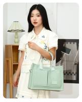 Bolso de lona con asa - Bolso mensajero de gran capacidad, bolso de hombro con múltiples bolsillos - details 3