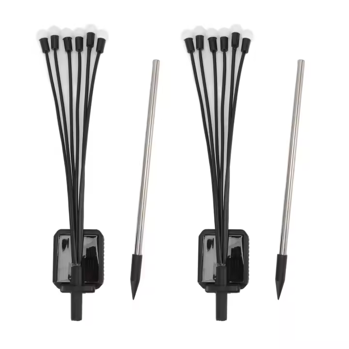 2 luces solares para césped, impermeables, automáticas, de fácil instalación, decorativas, para jardines, patios, patios traseros, color blanco cálido y colorido - 1