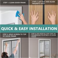 Mosquitera Magnética para Puerta 90x210 cm – Cortina Antimosquitos de Poliéster Reforzado con Imanes Potentes – Cierre Automático, Transpirable, Resistente al Viento – Fácil Instalación con Velcro y Chinchetas – Apta para Niños y Mascotas – Negro o Blanco - details 4