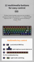 Teclado Mecánico Con Cable K68 Luz Multicolor 10 Tipos Para Gaming Y Oficina Compatible Con Windows Y Apple IOS Sistema - details 4