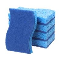 Paño De Limpieza Tríptico De Esponja Y Algodón De Madera Para Cocina Limpieza De Platos Y Ollas Herramienta De Limpieza Ambientalmente Amigable - details 4