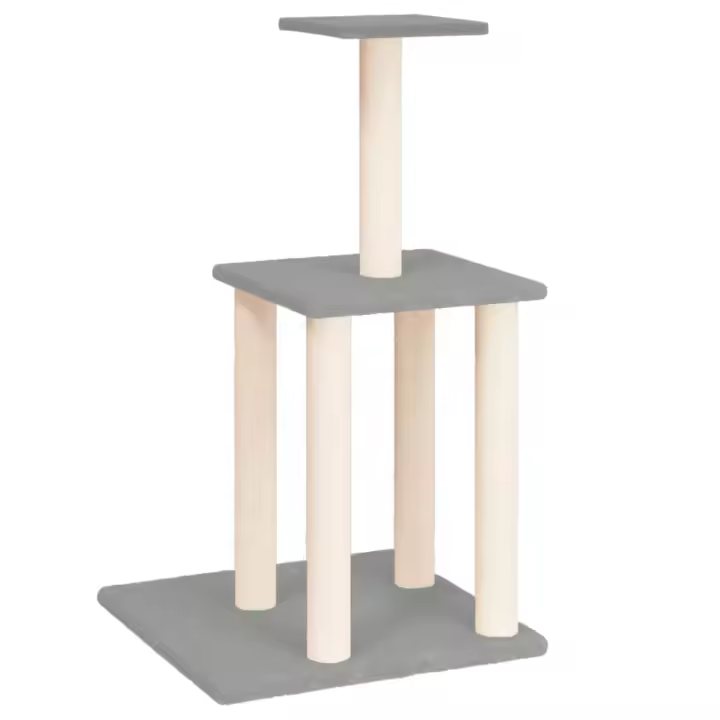 Rascador para Gatos with postes de ISAL gris Claro 85,5 cm - 1