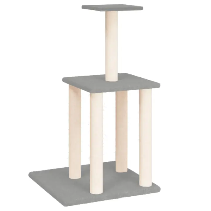 Rascador para Gatos with postes de ISAL gris Claro 85,5 cm - 1