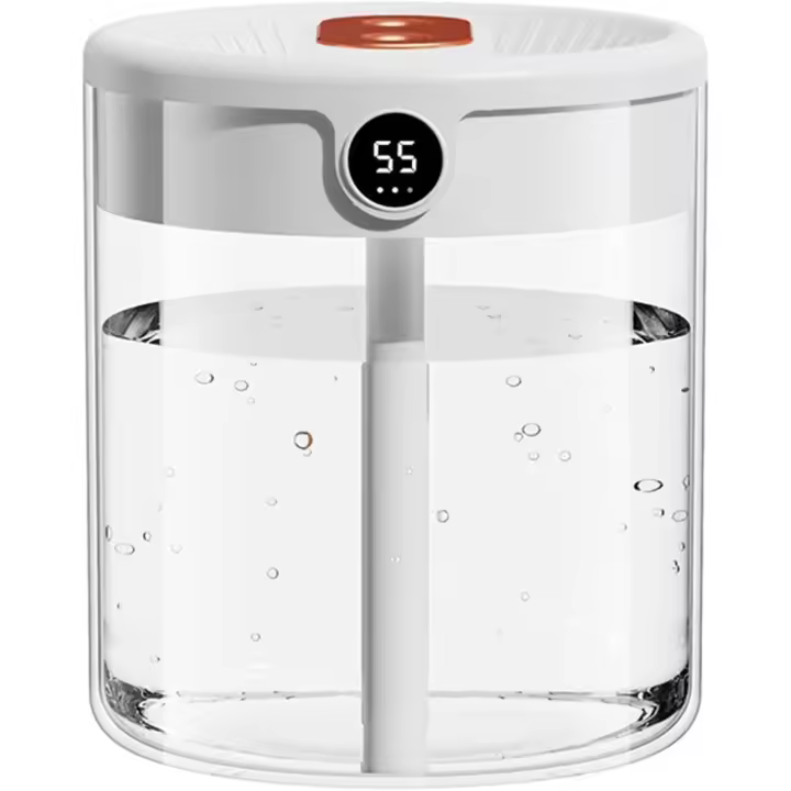 Nuevo Humididiador de Doble pulverización de 2L, USB de gran capacidad, Hogar Silencioso, dormitorio, oficina, Luz Nocturna, Número
Pantalla de humidificador, Blanco - 1