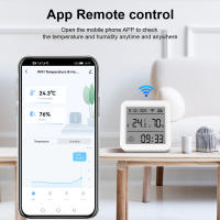 Sensor De Temperatura Y Humedad Inteligente WIFI Tuya Con Luz Trasera Soporte Alexa Google Assistant Para Vida Smart Life - details 2