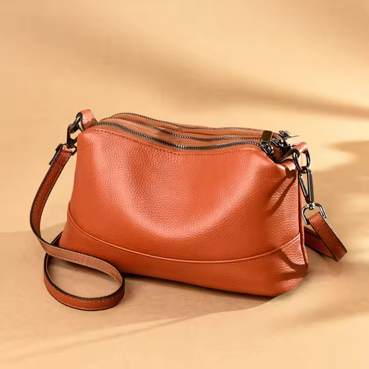Bolso de Piel Autentica para Mujer, Bandolera de diseño, marca de lujo - 1