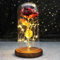 Rosa De Boda Con LED Galaxia Enchanted Con Luz En Domos Regalo De San Valentín Navidad Día De La Madre Belleza Y La Bestia Para Interior - details 4