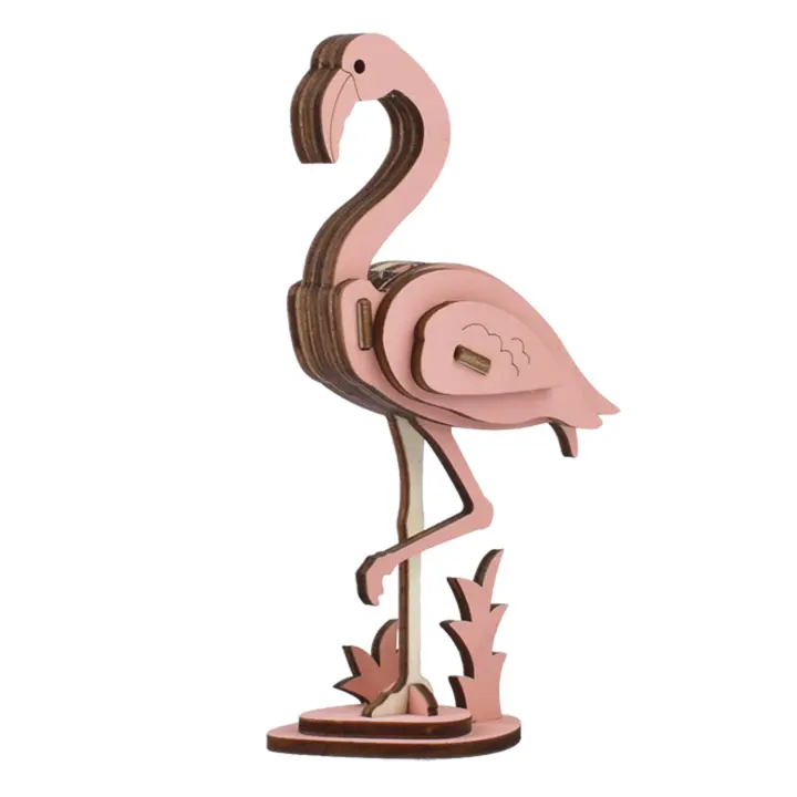 DAM. Maqueta 3D de madera. Diseño de Flamingo. 20 piezas. 7x4x13cm. - 1